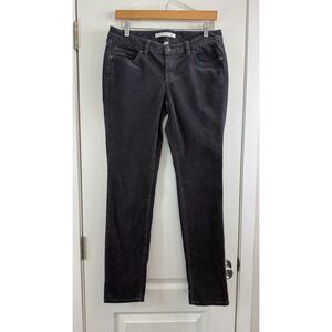 LC Lauren Conrad Women's Dark Gray Corduroy Pants Skinny Low Rise Size 10